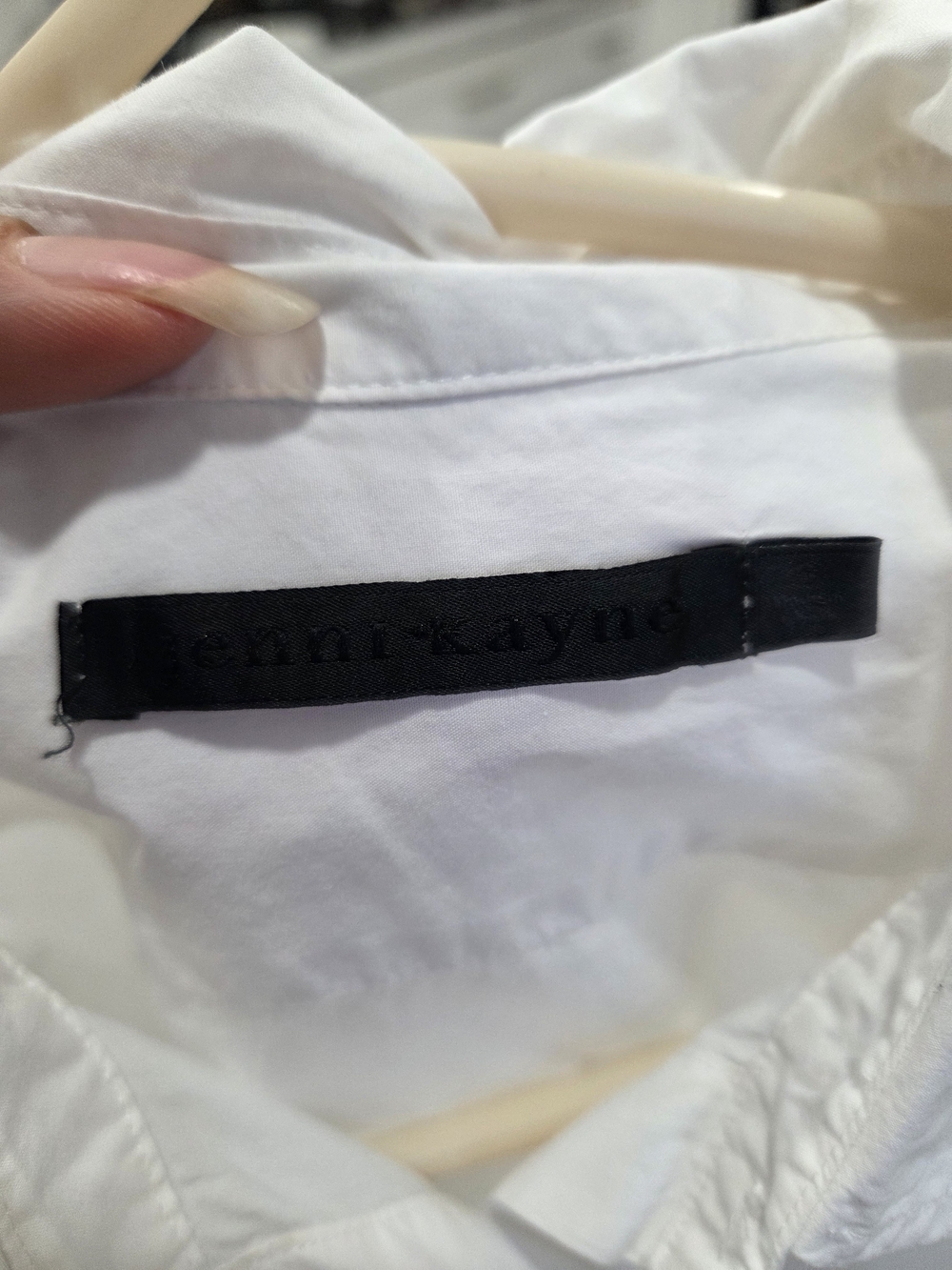 Jenni Kayne White Cropped Cotton Poplin Buttom Up Boxy Shirt Small - Picture 5 of 5